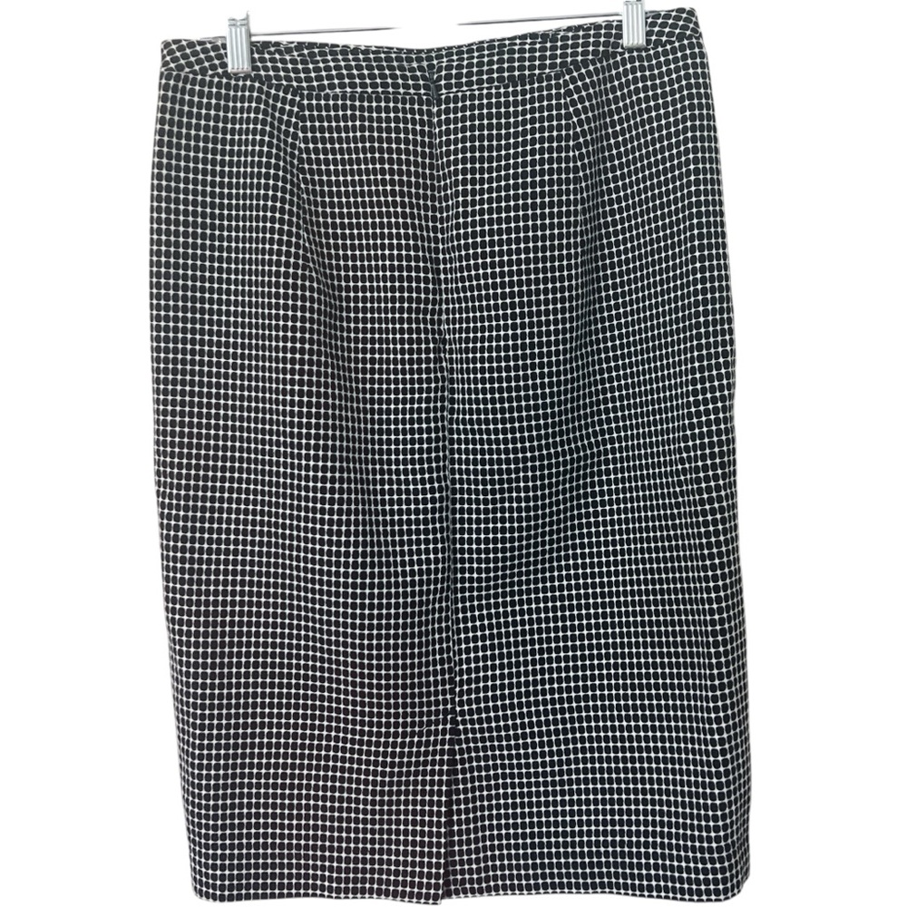Merona Black and White Grid Print Pencil Skirt Size 8 CorpCore Coquette EUC - Picture 3 of 5